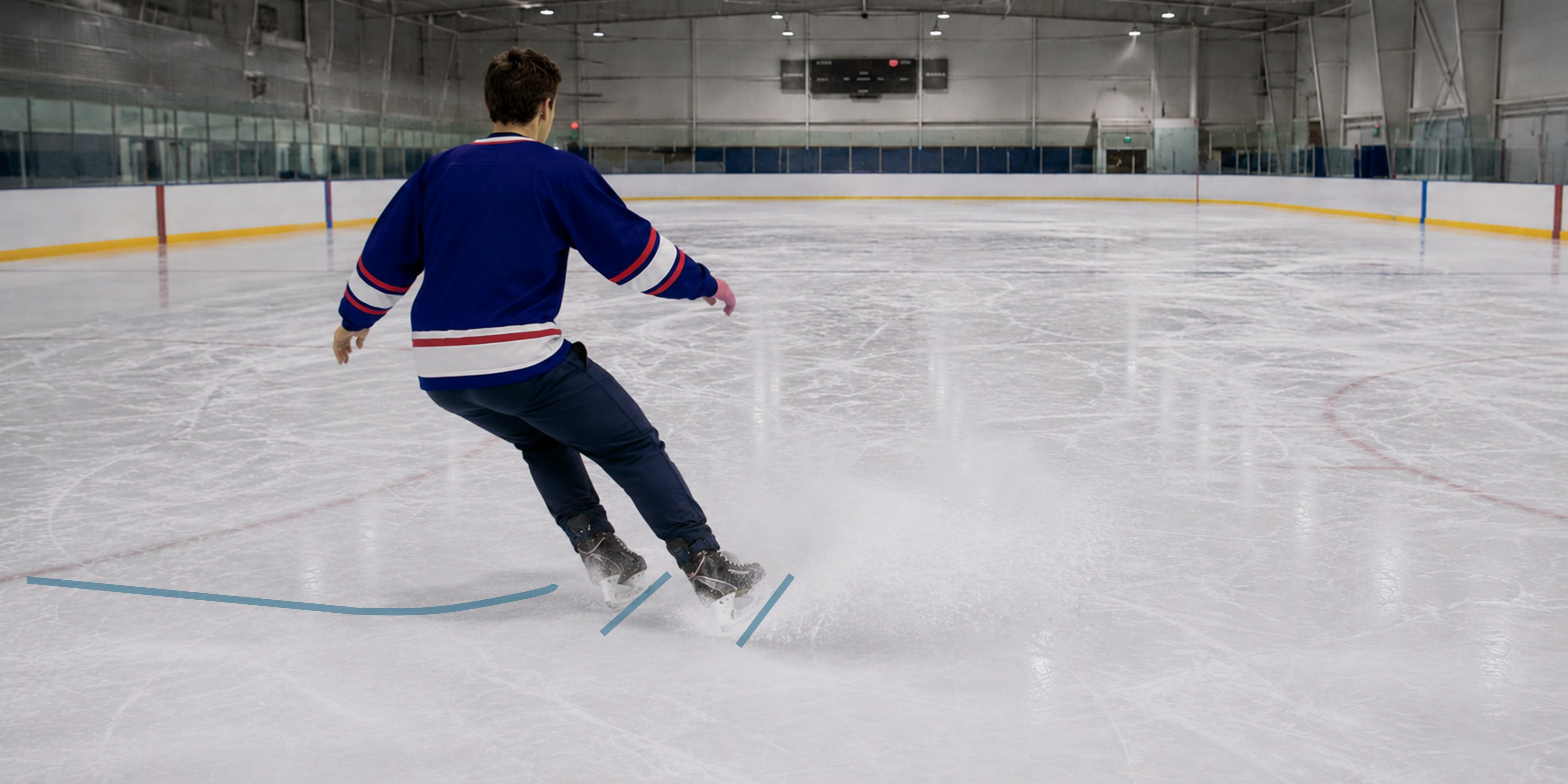 Test 4 - Controlled hockey stop line drawing